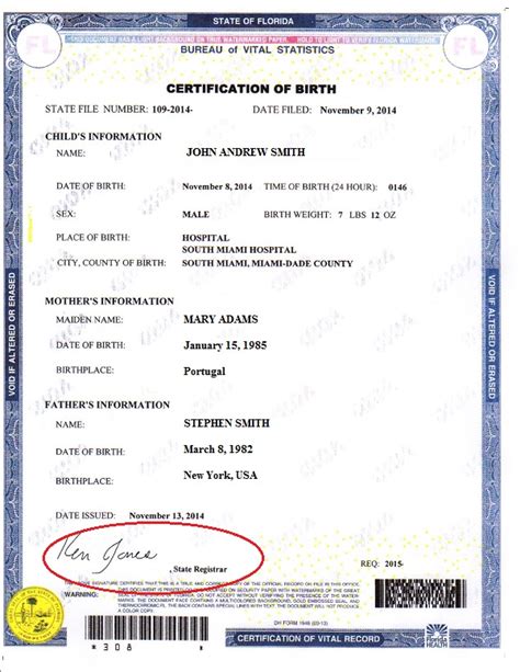 application for florida birth certificate.